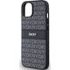 DKNY DKNY DKHCP14SPRTHSLK iPhone 14 / 15 / 13 6.1" czarny/black hardcase Leather Mono Stripe & Metal Logo