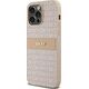 DKNY DKNY DKHCP14XPRTHSLP iPhone 14 Pro Max 6.7" różowy/pink hardcase Leather Mono Stripe & Metal Logo