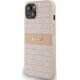 DKNY DKNY DKHCP14SPRTHSLP iPhone 14 / 15 / 13 6.1" różowy/pink hardcase Leather Mono Stripe & Metal Logo