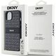 DKNY DKNY DKHCP15MPRTHSLK iPhone 15 Plus / 14 Plus 6.7" czarny/black hardcase Leather Mono Stripe & Metal Logo
