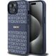 DKNY DKNY DKHCP15SPRTHSLB iPhone 15 / 14 / 13 6.1" niebieski/blue hardcase Leather Mono Stripe & Metal Logo