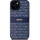 DKNY DKNY DKHCP15SPRTHSLB iPhone 15 / 14 / 13 6.1" niebieski/blue hardcase Leather Mono Stripe & Metal Logo