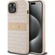 DKNY DKNY DKHCP15SPRTHSLP iPhone 15 / 14 / 13 6.1" różowy/pink hardcase Leather Mono Stripe & Metal Logo