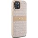 DKNY DKNY DKHCP15SPRTHSLP iPhone 15 / 14 / 13 6.1" różowy/pink hardcase Leather Mono Stripe & Metal Logo