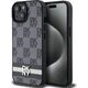 DKNY DKNY DKHCP15SPCPTSSK iPhone 15 / 14 / 13 6.1" czarny/black hardcase Leather Checkered Mono Pattern & Printed Stripes