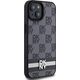 DKNY DKNY DKHCP15SPCPTSSK iPhone 15 / 14 / 13 6.1" czarny/black hardcase Leather Checkered Mono Pattern & Printed Stripes