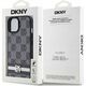 DKNY DKNY DKHCP15SPCPTSSK iPhone 15 / 14 / 13 6.1" czarny/black hardcase Leather Checkered Mono Pattern & Printed Stripes
