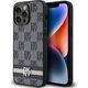 DKNY DKNY DKHCP15XPCPTSSK iPhone 15 Pro Max 6.7" czarny/black hardcase Leather Checkered Mono Pattern & Printed Stripes