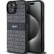 DKNY DKNY DKHCP15SPRTHSLK iPhone 15 / 14 / 13 6.1" czarny/black hardcase Leather Mono Stripe & Metal Logo