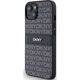 DKNY DKNY DKHCP15SPRTHSLK iPhone 15 / 14 / 13 6.1" czarny/black hardcase Leather Mono Stripe & Metal Logo