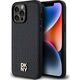 DKNY DKNY DKHMP13LPSHRPSK iPhone 13 Pro / 13 6.1" czarny/black hardcase Leather Pattern Metal Logo MagSafe