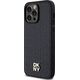 DKNY DKNY DKHMP13LPSHRPSK iPhone 13 Pro / 13 6.1" czarny/black hardcase Leather Pattern Metal Logo MagSafe