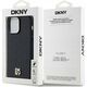 DKNY DKNY DKHMP13LPSHRPSK iPhone 13 Pro / 13 6.1" czarny/black hardcase Leather Pattern Metal Logo MagSafe
