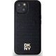 DKNY DKNY DKHMP14SPSHRPSK iPhone 14 / 15 / 13 czarny/black hardcase Leather Monogram Pattern Metal Logo MagSafe