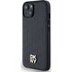DKNY DKNY DKHMP14SPSHRPSK iPhone 14 / 15 / 13 czarny/black hardcase Leather Monogram Pattern Metal Logo MagSafe