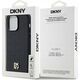 DKNY DKNY DKHMP14LPSHRPSK iPhone 14 Pro 6.1" czarny/black hardcase Leather Pattern Metal Logo MagSafe