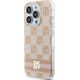 DKNY DKNY DKHMP15LHCPTSP iPhone 15 Pro 6.1" różowy/pink hardcase IML Checkered Mono Pattern & Printed Stripes MagSafe