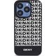 DKNY DKNY DKHMP15LPSOSPK iPhone 15 Pro 6.1" czarny/black hardcase Leather Printed Pattern Metal Logo MagSafe