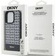 DKNY DKNY DKHMP15LPSOSPK iPhone 15 Pro 6.1" czarny/black hardcase Leather Printed Pattern Metal Logo MagSafe