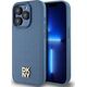 DKNY DKNY DKHMP15LPSHRPSB iPhone 15 Pro 6.1" niebieski/blue hardcase Leather Monogram Pattern Metal Logo MagSafe