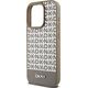 DKNY DKNY DKHMP15LPSOSPW iPhone 15 Pro 6.1" brązowy/brown hardcase Leather Printed Pattern Metal Logo MagSafe