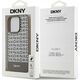 DKNY DKNY DKHMP15LPSOSPW iPhone 15 Pro 6.1" brązowy/brown hardcase Leather Printed Pattern Metal Logo MagSafe