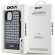 DKNY DKNY DKHMP15SPSOSPK iPhone 15 / 14 / 13 6.1" czarny/black hardcase Leather Printed Pattern Metal Logo MagSafe