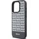 DKNY DKNY DKHMP15XPSOSPK iPhone 15 Pro Max 6.7" czarny/black hardcase Leather Printed Pattern Metal Logo MagSafe