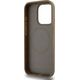 DKNY DKNY DKHMP15XPSHRPSW iPhone 15 Pro Max 6.7" brown/brown hardcase Leather Pattern Metal Logo MagSafe