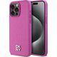 DKNY DKNY DKHMP15XPSHRPSP iPhone 15 Pro Max 6.7" różowy/pink hardcase Leather Monogram Pattern Metal Logo MagSafe