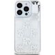 DKNY DKNY Liquid Glitter Multilogo - Etui iPhone 15 Pro (biały)