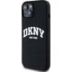 DKNY DKNY Liquid Silicone White Printed Logo MagSafe - Etui iPhone 14 / 15 / 13 (czarny)
