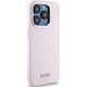 DKNY DKNY Liquid Silicone Small Metal Logo MagSafe - Etui iPhone 15 Pro (różowy)