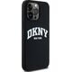 DKNY DKNY Liquid Silicone White Printed Logo MagSafe - Etui iPhone 14 Pro Max (czarny)