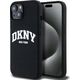 DKNY DKNY Liquid Silicone White Printed Logo MagSafe - Etui iPhone 15 / 14 / 13 (czarny)