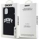 DKNY DKNY Liquid Silicone White Printed Logo MagSafe - Etui iPhone 15 / 14 / 13 (czarny)