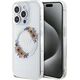 Guess Oryginalne Etui GUESS Hardcase GUHMP15LHFWFCT do iPhone 15 Pro (Kompatybilny z Magsafe / Flowers Wreath / transparent)