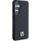 DKNY DKNY DKHMS24MPSHRPSK S24+ S926 czarny/black hardcase Leather Pattern Metal Logo MagSafe