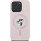 Karl Lagerfeld KARL LAGERFELD futerał do IPHONE 16 Plus kompatybilny z MagSafe KLHMP16MSCMKCRHP (Silicone KC Body Ring) różowy
