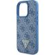 Guess Guess GUHCP16XP4TDSCPB iPhone 16 Pro Max 6.9" niebieski/blue hardcase Leather Metal Logo Strass Crossbody