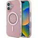 Guess Guess GUHMP16SPFTDTEP iPhone 16 6.1" różowy/pink hardcase IML Rhinestones MagSafe