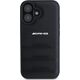 Mercedes AMG AMHCP16SGSEBK iPhone 16  6.1" czarny/black hardcase Leather Debossed Lines Black Logo