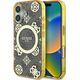 Guess Guess GUHMP16SH4PYEEW iPhone 16 6.1" brązowy/brown hardcase IML Peony On 4G Background MagSafe