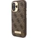 Guess Guess GUHMP16SU4GPRW iPhone 16 6.1" brązowy/brown hardcase 4G Logo Plate MagSafe