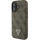 Guess Guess GUHCP16SP4TDSCPW iPhone 16 6.1" brązowy/brown hardcase Leather Metal Logo Strass Crossbody