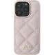 Guess Guess GUHCP16SPSQSQSP iPhone 16 6.1" różówy/pink hardcase Quiled Metal Logo