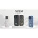 Guess Guess GUHCP16SP4TDSCPB iPhone 16 6.1" niebieski/blue hardcase Leather Metal Logo Strass Crossbody