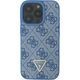 Guess Guess GUHCP16SP4TDSCPB iPhone 16 6.1" niebieski/blue hardcase Leather Metal Logo Strass Crossbody
