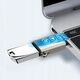 Adapter USB Joyroom Adapter Joyroom S-H151 USB-C (męski) / USB-A (żeński) z oczkiem na smycz - srebrny