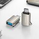 Adapter USB Joyroom Adapter Joyroom S-H151 USB-C (męski) / USB-A (żeński) z oczkiem na smycz - srebrny